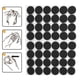 thumbnail image 4 of Almohadillas antideslizantes para muebles ANGGREK 48 piezas protectoras de piso autoadhesivas negras, 4 of 8