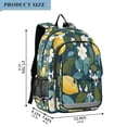 thumbnail image 2 of FORMRS Unisex School Backpack 17" Student Travel Bag with Laptop Compartment, Green Lemon Leaves, 2 of 7