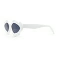thumbnail image 3 of Womens Unique Nouveau Groovy Haze Cat Eye Plastic Sunglasses White - Black, 3 of 4
