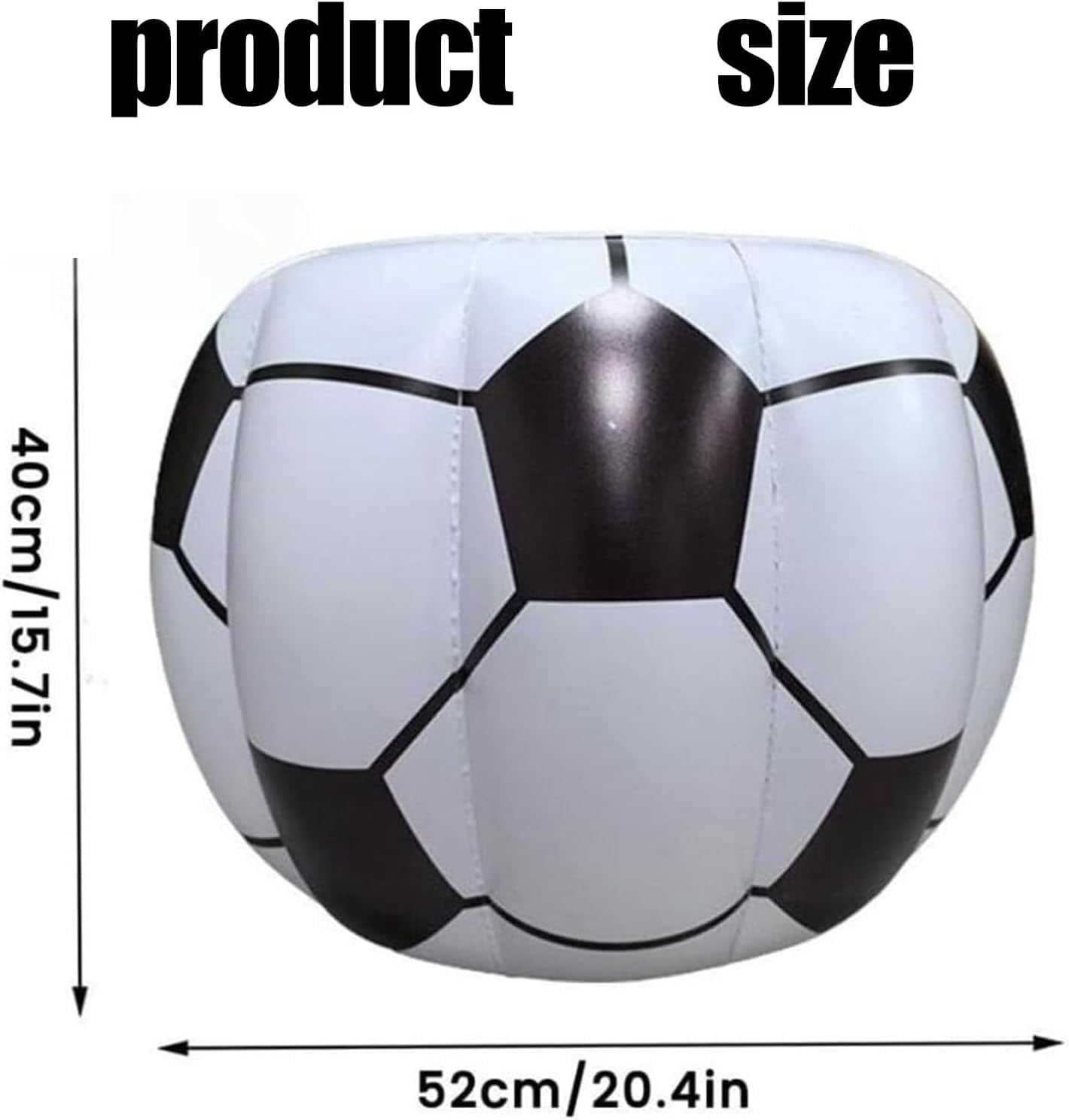 Inflatable Soccer Cooler Ice Bucket, Reusable Portable Drink Container for Football Tournament Beach Birthday Pool Party Decoration (40x52cm)