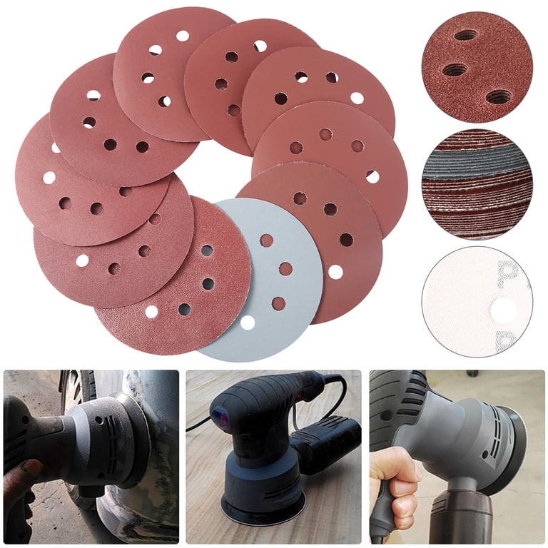 20-Pack 9-Inch 6-Hole Hook & Loop Sanding Discs, 240 Grit – For Orbital Sanders, Dust Extraction