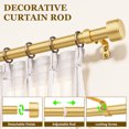 thumbnail image 3 of Heavy Duty Adjustable Curtain Rods for Windows, 1-Inch Diameter Curtain Rod, 32-96 Inches (Bright gold), 3 of 7
