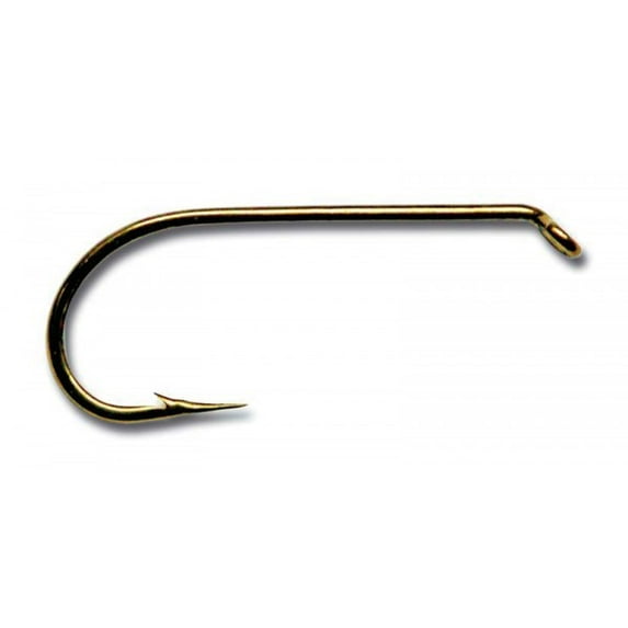 Mustad R50NP Dry Fly Hook, 94840, Standard, Forged, Down Eye - Bronze - 50 Per Pack