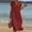 *Wine, variant on ClodeEU Women's V Neck Short Sleeve Maxi Dress,Casual Loose Fit Tunic Dress with Button Army Green,Women's Plus L