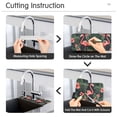 thumbnail image 5 of Yayeee Faucet Mat for Kitchen Sink 14.7" Diatomite Long Splash Guard Pad, Red Flamingo Pattern, 5 of 7