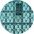thumbnail image 1 of Ahgly Company Tapis d'Intérieur Lavables en Machine, Ronds, Bleus, Diamant Bleu, Ronds de 6', 1 of 7