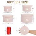 thumbnail image 3 of Set de 4 cajas de regalo GNFlus redondas de terciopelo rosa claro, 3 of 7