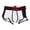 White, variant on Men's Breathable Comfortable Personalized Sports Cotton Boxer Dark Blue L