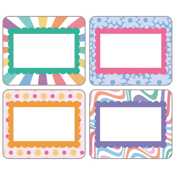 Carson Dellosa Retro Remix Name Tags (40 name tags)