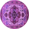 thumbnail image 1 of Ahgly Company Indoor Round Oriental Purple Industrial Area Rugs, 7' Round, 1 of 4