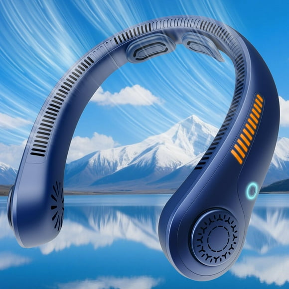Ventilador de cuello portátil AUIIAH con collarín USB de 5 velocidades