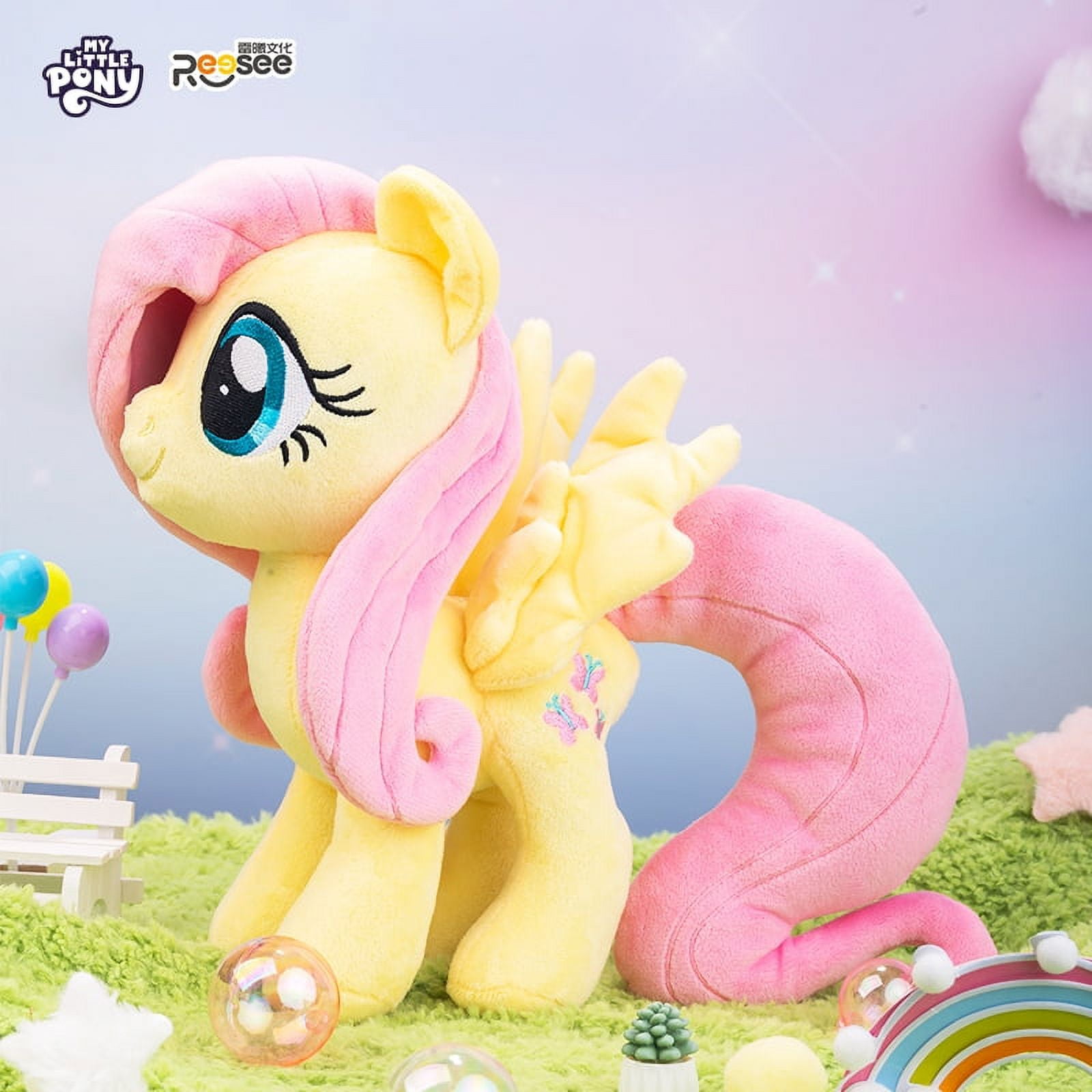 MINISO My Little Pony Plush Doll Anime Twilight Sparkle Fluttershy Pinkie Pie Cartoon Soft Ornament Birthday Kawaii Toy Kid Gift Walmart