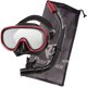 thumbnail image 1 of Reef Tourer Conjunto de Máscara y Snorkel para Adultos de una Sola Ventana, Negro/rojo Oscuro Metalizado, 1 of 6