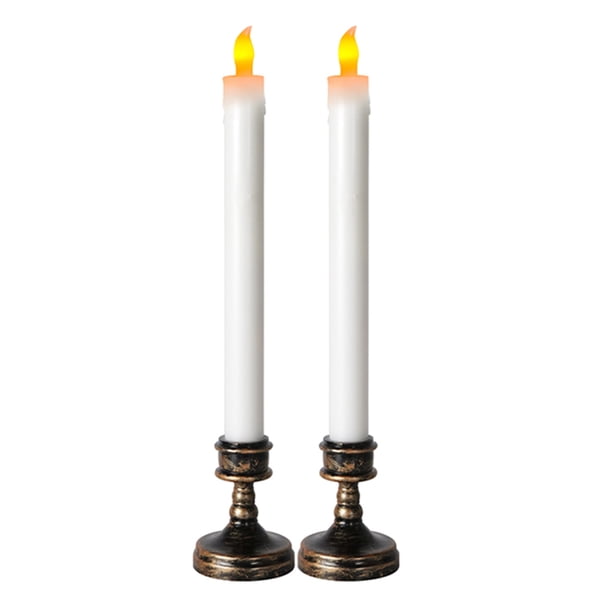 Vela de la vela eléctrica de las velas eléctricas de 2 unids Vela de la fiesta de la boda al ornamento de la vela sin llama