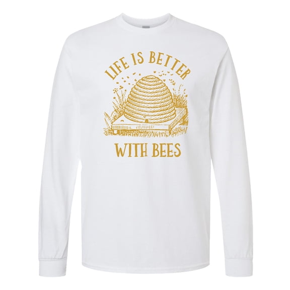 Inktastic Life's Better with Bees Long Sleeve T-Shirt