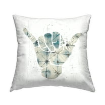 Stupell Industries Hang Loose Hand Sign Modern Abstract Pattern Novelty Green,18 x 7 x 18 Decorative Pillows