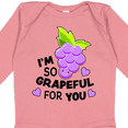 thumbnail image 4 of Inktastic Im So Grapeful for You with Cute Grapes Boys or Girls Long Sleeve Baby Bodysuit, 4 of 5