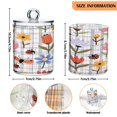 thumbnail image 3 of 2 Pack Qtip Holder Dispenser Flowers and Ladybirds Clear Plastic Storage Apothecary Jars for Cotton Swabs Balls Pads Floss, 3 of 7