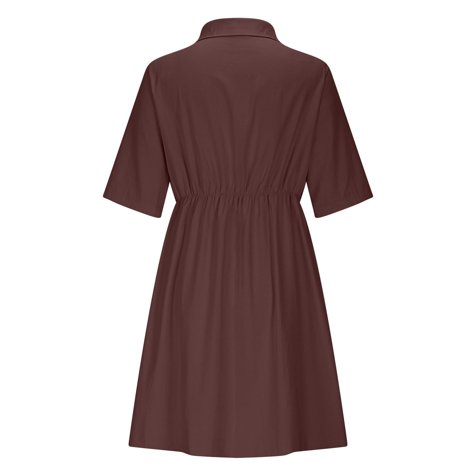 Women Short Sleeve Zipper Casual Dress Loose Athletic Dresses Solid Zip Up Summer Sundress 2025 Fashion