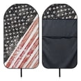 thumbnail image 6 of Uourmeti Terry Cloth Car Seat Cover Machine Washable, Compatible with Truck Seat Van, Bucket Seat Protector Fit for Sedan Vehicle, Distressed American Flag 1 Pack, 6 of 7