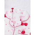 thumbnail image 6 of WIBACKER S-2XL Womens Pajamas Set Short Sleeve Button Down 2 Piece Cherry Loungewear Sets Tops and Shorts Sleepwear, 6 of 11