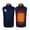 Navy, variant on Unisex Two Heated Zones Jackets Trendy Stand Neck Coat Quilted Puffer Vest Three Heating Levels Jacket Plus Size Sleeveless Warm Clothing,Navy,Large