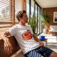 thumbnail image 2 of NUBILY Men Graphic T Shirts Vintage American Flag Donut - USA 250th Anniversary Patriotic Independence Day Tee - Loose Fit Summer Top,White,S, 2 of 8