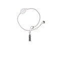 thumbnail image 2 of Delight Jewelry Silvertone London's Big Ben Clock Tower - Silvertone Leaf Delicate Bracelet, 6.25+1.75", 2 of 4