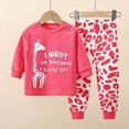 thumbnail image 2 of TOWED22 Toddler Pajamas Cotton Kids Pajamas for Boys Girls Long Sleeve Set 2 Piece Snug Fit Pjs Set 6-12 Months 12-24 Months 2t 3t 4t 5t 6t 7t 8t 9t Children,Red,2-3 Y, 2 of 4