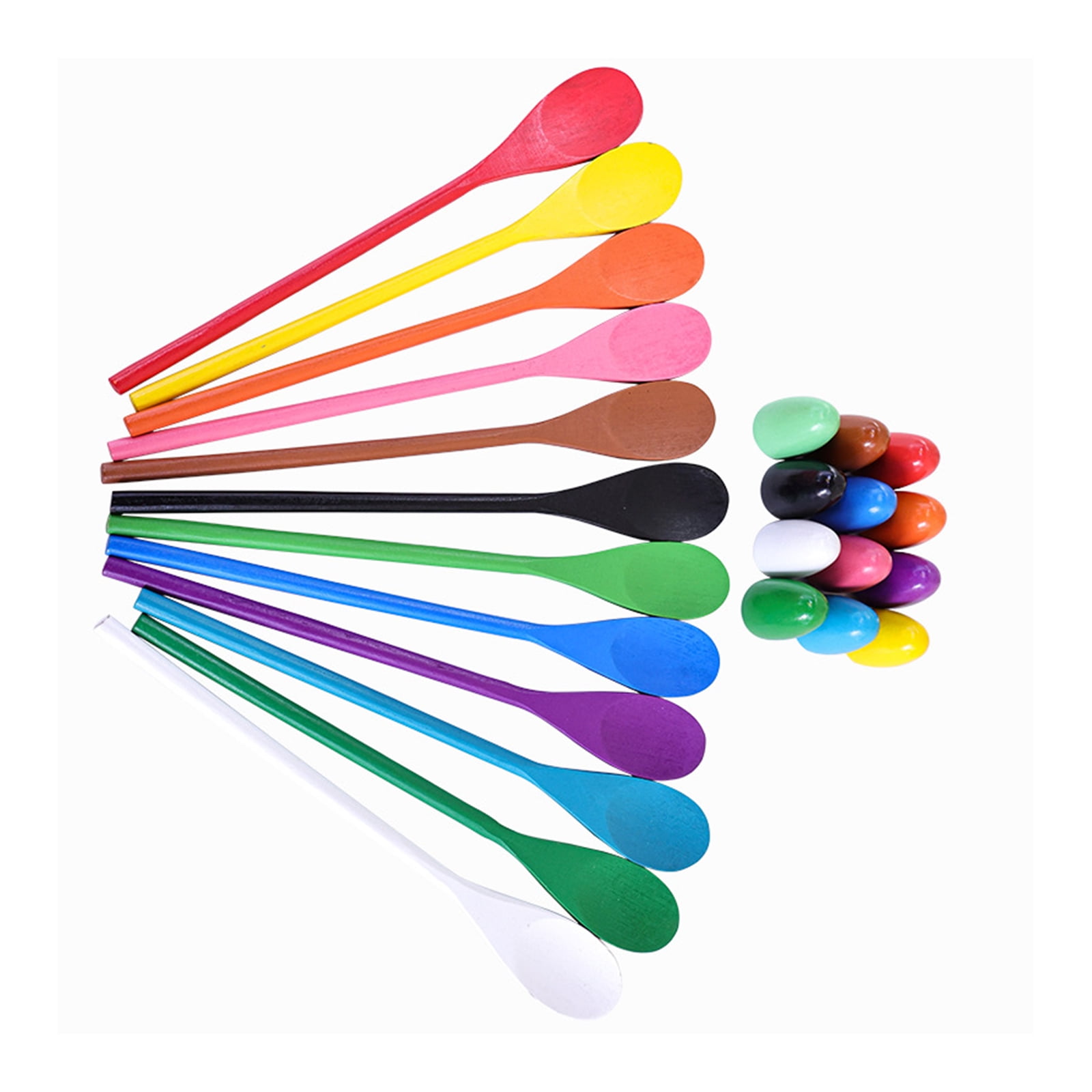 Kids Balance Race Game Toy Set with 12 Eggs Spoons for Outdoor Team Building and Fine Motor Skill Development