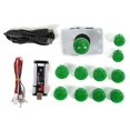 thumbnail image 1 of 30/24 Cassette Button 5P Rocker Single Kit Black USB Core Board Arcade Kit Green, 1 of 5