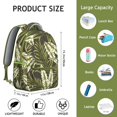 thumbnail image 6 of Hawaii Tropical Wind Palm Leaves Print Backpack: Durable Lightweight Laptop Daypack for High School & College Students, Large Capacity Bookbag with Padded Sleeve, Perfect Gift Work, and Travel, 6 of 6