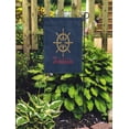 thumbnail image 2 of LADDKE Blue Fisherman Restaurant Seafood Symbol Fish Nautical Hand Wheel Emblem Garden Flag Decorative Flag House Banner 12x18 inch, 2 of 2