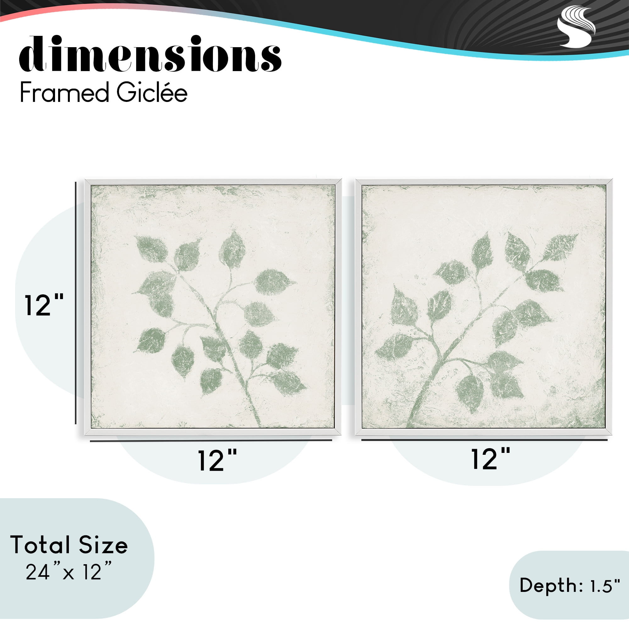 Stupell Industries November Leaves Soft Plants 2 Piece White Framed Giclee Art Set, design by Michael Marcon
