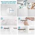 thumbnail image 4 of No Hook Shower Curtain, Beach Coastal Shower Curtains for Bathroom with See Through Top Window, Summer Nautical Coral Shell Botanical Waterproof & Washable Bath Curtain Narrow 54"x78", 4 of 9