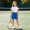 thumbnail image 6 of BXJX Boys Cotton Athletic Shorts Size 6 T, Elastic Waist Knee Length Casual Sports Summer Shorts for Kids Blue, 6 of 8