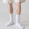 thumbnail image 4 of 6 Pairs Toe Socks For Men Cotton Athletic Running with Massage Grips Toe Socks for Women, White, 4 of 8