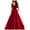 Red, variant on Aoochasliy Trendy Dress Clothes Women's Fashion Solid Color Sexy V-Neck Suspender Sleeveless Evening Dress