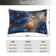 thumbnail image 2 of Balery Elegant Blue Gold Blooms Funda de Cojín Estampada, Regalos para Mujeres, Regalos de Amor para Ella, Regalos para Novia o Esposa, Funda de Almohada-20"x30", 2 of 6