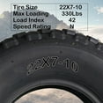 thumbnail image 4 of M optimized 22x7-10 ATV Tires, 4PR All Terrain 22x7-10 TL ATV UTV Trail Sand Mud Off-Road Tires, Tubeless, Set of 2, Black, 4 of 8