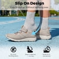 thumbnail image 3 of Fittington Men's Extra Wide Walking Shoes - Mens Slip on Shoes with Arch Support & Thick Cushioned Sole for Plantar Fasciitis, Swollen feet, Bunions, 3 of 12