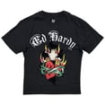 thumbnail image 2 of Ed Hardy Men's T-Shirt Cross Heart Rhinestone Boxy Relaxed Fit Vintage Wash Tee (XX-Large, Charcoal Vintage Wash), 2 of 4