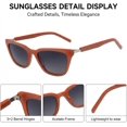 thumbnail image 4 of Y2K  Eye Sunglasses for Women, 90s Retro Narrow Rectangle Acetate Sunglasses with Wide Temples, 4 of 6