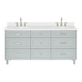 thumbnail image 6 of ARIEL Monroe 73 Inch Double Oval Sink Bathroom Vanity With Pure White Quartz Countertop 1.5 Inch Edge In Grey, 6 of 8