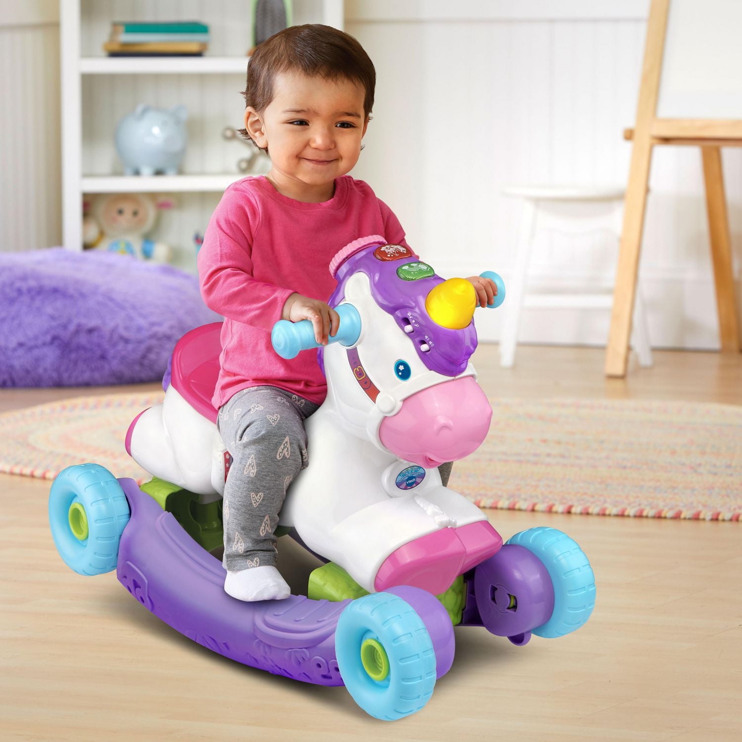 VTech Prance & Rock Learning Unicorn™ - Rocking Horse and Ride-On Toy - English Version, 12-36 Months