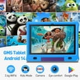 thumbnail image 2 of Android 14 Kids Tablet 10.1 inch with Case, 3GB RAM 64GB, IPS Touch Screen, Quad-Core,1280x800 | Wi-Fi6 | 6000mAh | Google Certified(Blue), 2 of 6