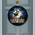 thumbnail image 2 of Happy Halloween Goldendoodle Witch Pumpkins Bats Round Wood Sign Doodle Dog Lover Gifts Idea Hanging Wall Home Decor - 13012, 2 of 5