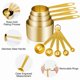 thumbnail image 3 of Juego de 9 Piezas de Tazas Medidoras GuDoQi de Acero Inoxidable Dorado, 3 of 7