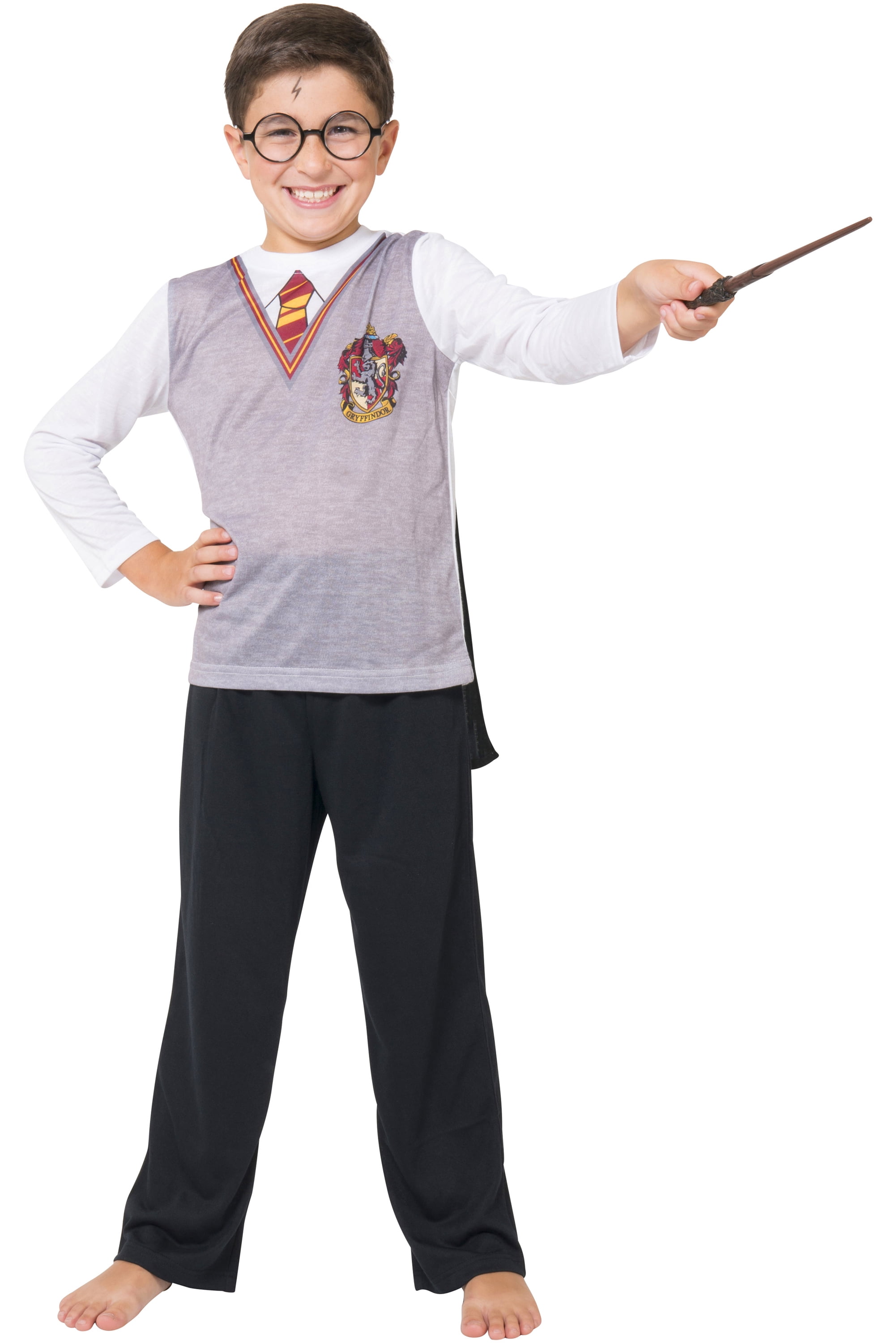 Boys Girls Harry Potter Gryffindor Pyjamas Kids Long PJ 2 Piece Set Hogwarts 