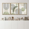 thumbnail image 3 of IDEA4WALL Framed Canvas Print Wall Art Set of 3 Geometric Lines and Circles Pattern Modern Art Wall Decor Abstract Shape Prints Minimal Artwork Zen Relax/Clam For Home Decor - Natural 24"x36"x3, 3 of 5